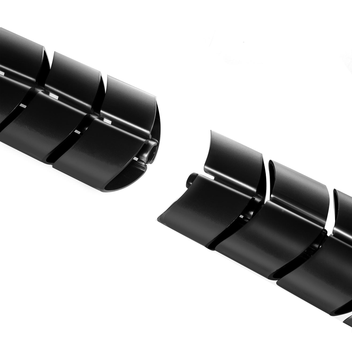 Maclean Kabelführung 47cm - Schwarz, Längenvariabel - Kabelorganizer Für Schreibtisch, Büro, Home-Office